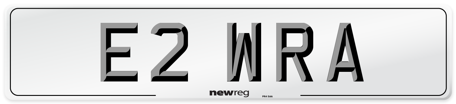E2 WRA Number Plate from New Reg